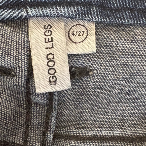 Good American Good Legs Size 4/27 Womens Dark Blue Raw Hem Ankle Jeans - Picture 11 of 12